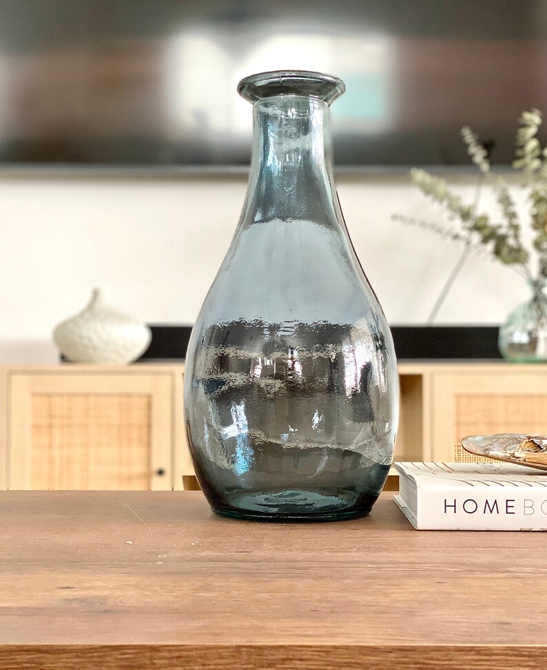 Glass Vase Farm House Home Decor Vase Vintage Rustic style Etsy