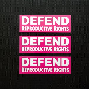 3er-Pack DEFEND REPRODUKTIVE RECHTE Langlebige Vinyl-Aufkleber (Keep Abortion Safe andlegal! Melden Sie sich bei Vote.gov an, um abzustimmen)