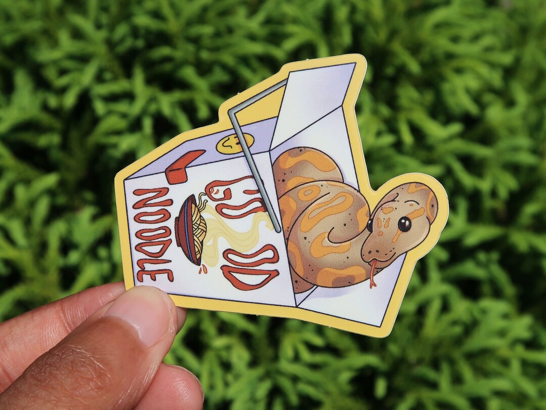 Good Noodle Sticker | Cute Ball Python Snake Danger Noodle Vinyl ...