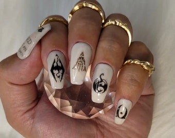 The Scrolls Foretold This Set Press on Nails Elder Scrolls - Etsy The Scrolls Foretold This Set Press on Nails Elder Scrolls - Etsy