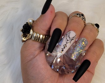 Stars Align Set | Press On Nails | Witchy Nails | Glitter Art | Matte and Glossy