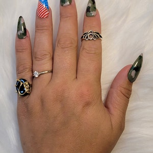 Thank You for Your Service Set 4th of July Memorial Day Press On Nails Camouflage Nails image 3