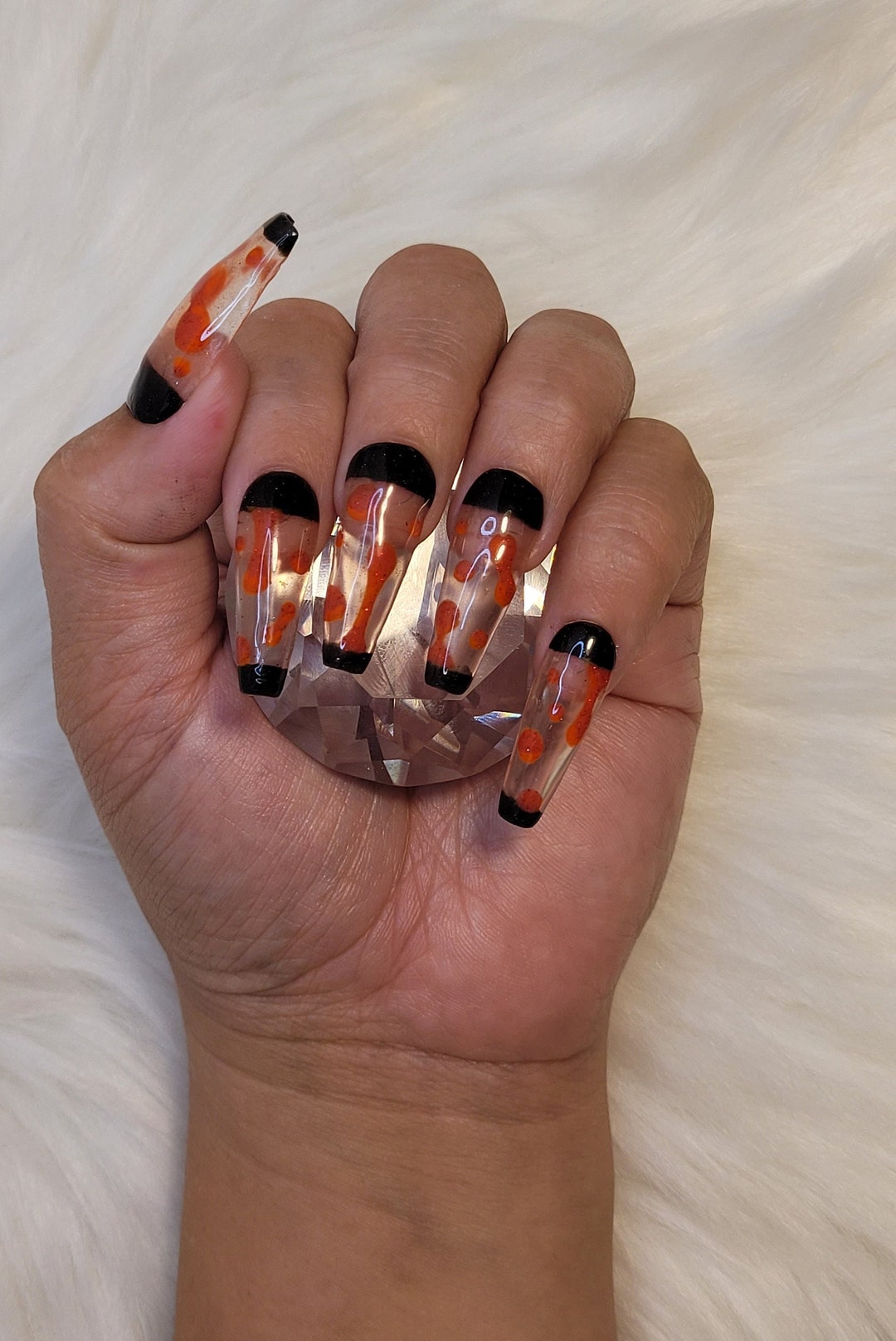 I Lava This Set Press on Nails Lava Lamp Nail Art Custom Etsy