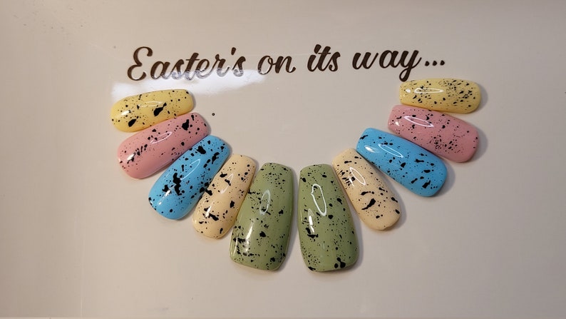 Robin's Nest Set Press On Nails Easter Themed Nail Art Robin's Egg Candy image 2