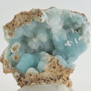 Sky Blue Geode of Mamillary Hemimorphite Specimen