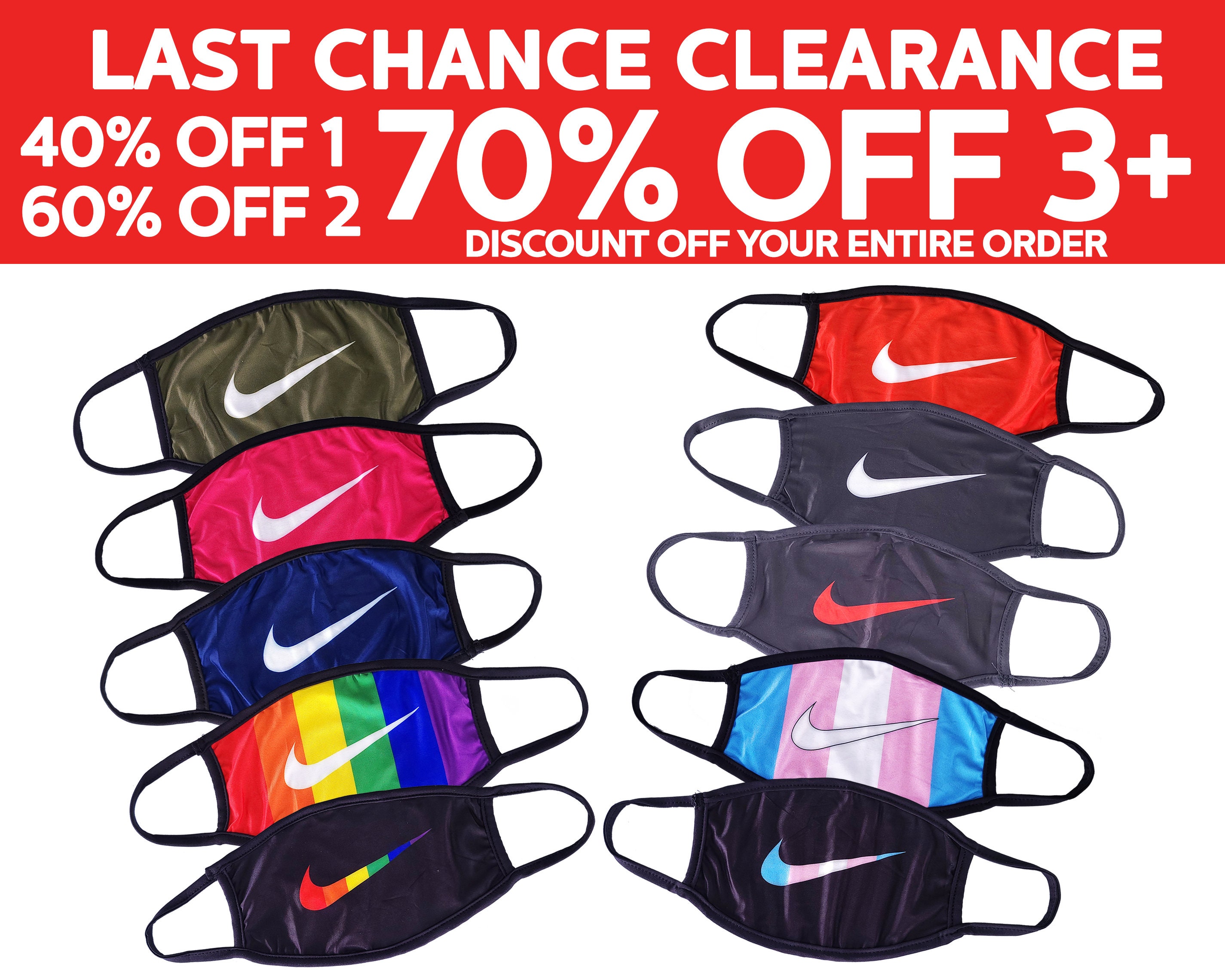 Nike Swoosh Face Masks - FINAL CLEARANCE 40-70% OFF