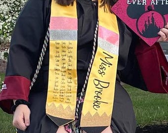 Étole de remise des diplômes pour professeur de crayon