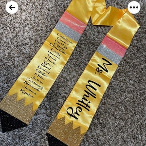 Pencil Teacher Graduation Stole