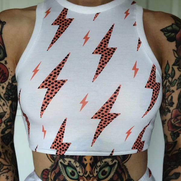 Bobbie Crop Tank / White Lightning