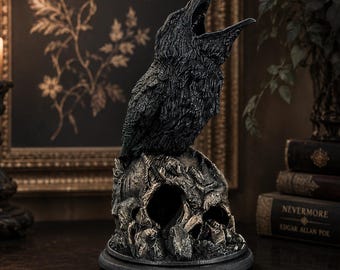 Raven Dice Tower – Skull and Crow Roller för DND och brädspel