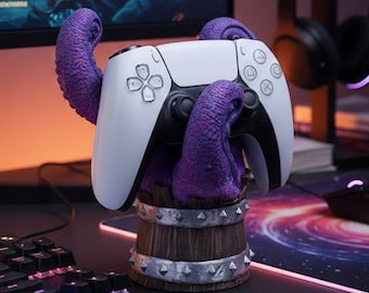 Kraken Controller Holder – Hand Crafted Tentacle Stand for PS5 Xbox or PC Gaming Setup