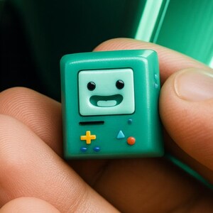 BMO Keycap for Mechanical Keyboards – Handmade Resin Artisan Keycap (Painted or DIY)