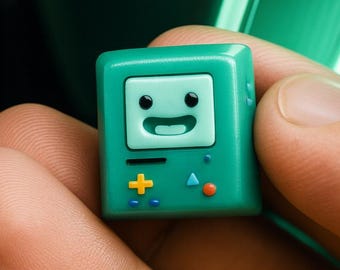 Tecla BMO para teclados mecánicos: Tecla artesanal de resina hecha a mano (pintada o hecha a mano)