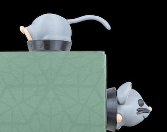 Graue Maus Lesezeichen, Geschenk für Leser, Tier Seitenmarkierer
