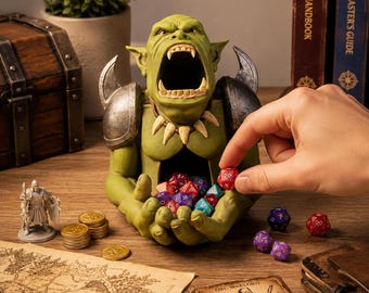 Orco Tragador de Dados – Juego de rol de fantasía de mesa con torre y DnD como regalo