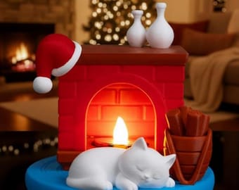 Hearthside Cat — Cozy Holiday Ambient Lamp