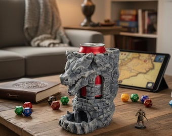 Dragon Mug & Dice Tower Set – Fantasy Gift for DND, RPG, and Tabletop Gamers