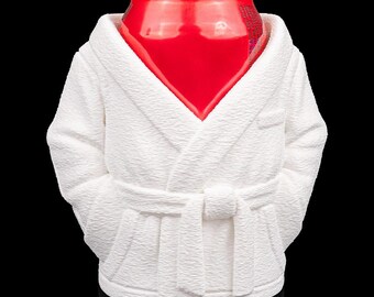 Bathrobe Can Sleeve, Fun 12oz Drink Holder for Cozy Beverages