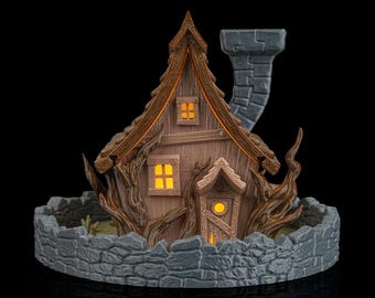 Haunted House Lamp, Backflow Incense Burner, Gothic LED Table Decor