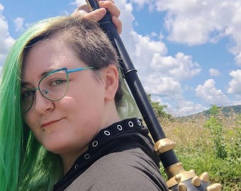 Mace Back Scratcher, Extendable Fantasy Prop, Cosplay Gag Gift, Gold & Black