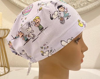 Women/'s Euro Style Scrub Hat Valentine Snoopy