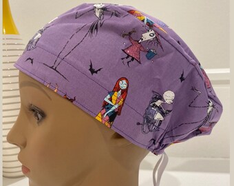 Snowman nurse cap Holiday Scrub hat 