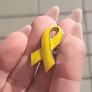 Yellow Ribbon Pin | Bring them home | Free the hostages from Gaza