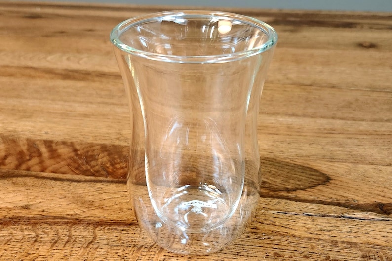 Double Walled Hourglass Tea Coffee Glass Cup Turkish Tulip Glasses Tea Glass coffee mug 7 oz Glass Istikan Arabic Glassware Set Brand New Without Handle