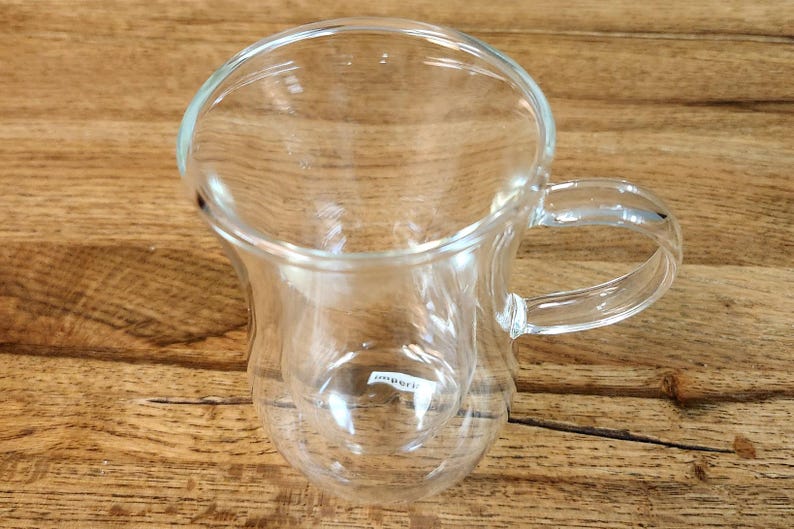 Double Walled Hourglass Tea Coffee Glass Cup Turkish Tulip Glasses Tea Glass coffee mug 7 oz Glass Istikan Arabic Glassware Set Brand New image 8