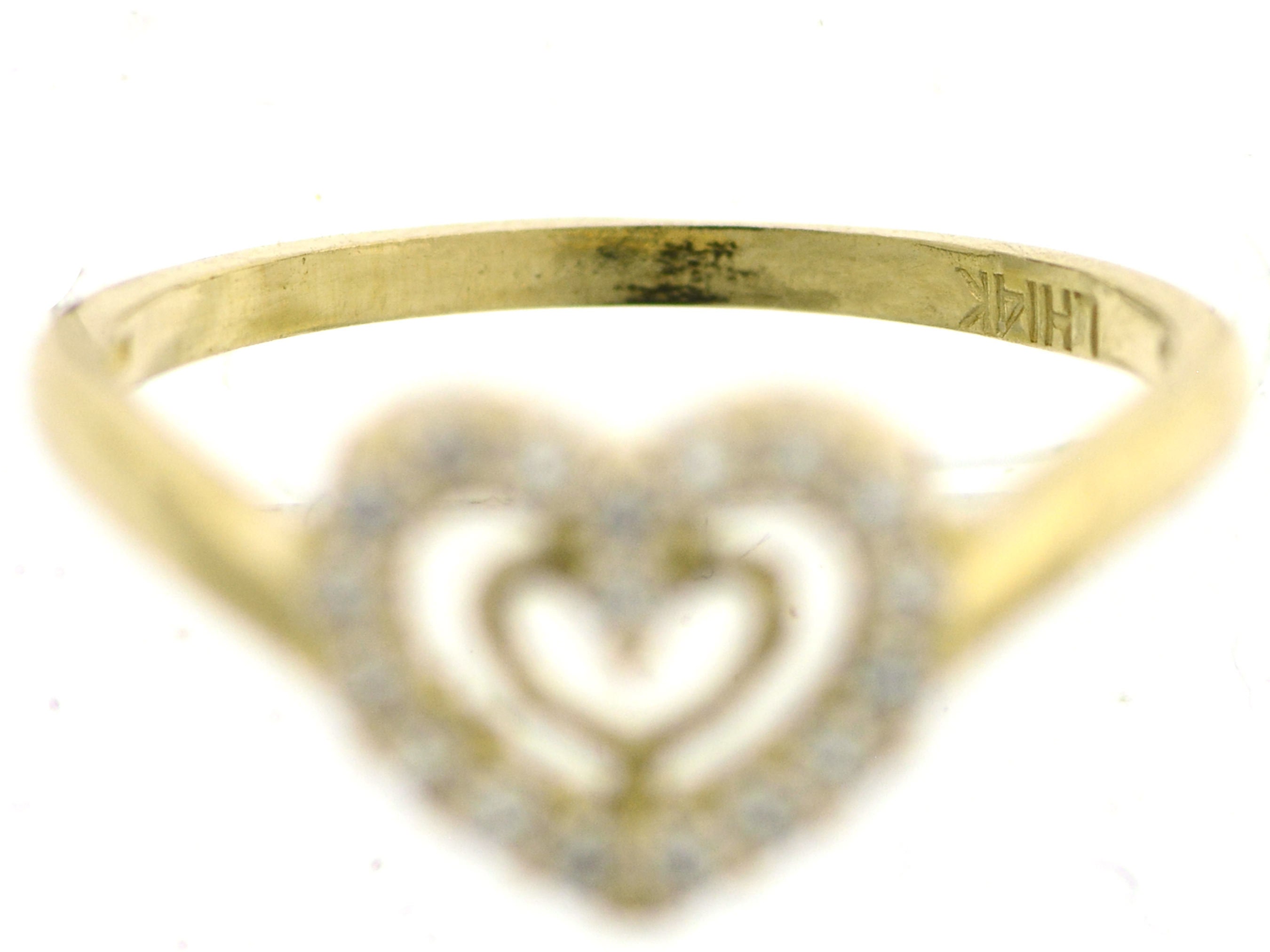 Heart Ring 14K Solid Yellow Gold / Delicate Heart Ring/ Trendy Etsy