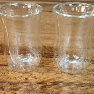 Double Walled Hourglass Tea Coffee Glass Cup Turkish Tulip Glasses Tea Glass coffee mug 7 oz Glass Istikan Arabic Glassware Set Brand New image 3