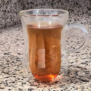 Double Walled Hourglass Tea Coffee Glass Cup Turkish Tulip Glasses with Handle Tea Glass coffee mug 7 oz Glass Istikan Arabic Glassware Set