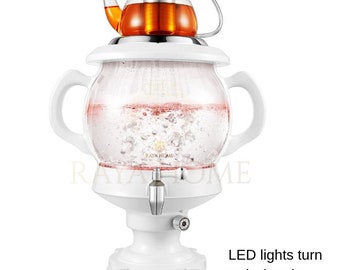 RAYA Glass Tea Maker & Samovar, White Glass Tea Maker Persian Samovar Modern Design Samovar Persian Tea Maker Original самовар Our Design