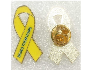 Tráelos a casa Cinta amarilla Pin de Israel Tráelos a casa ahora Rehenes Apoya a Israel Pin amarillo de concientización Yelow Ribon NUEVO Pin de rehenes