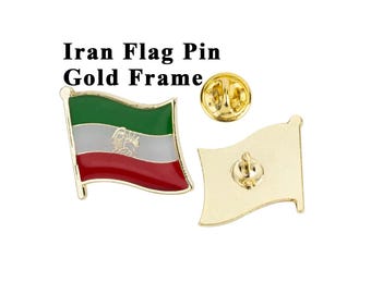 Free Iran Flag Pin Lion and Sun Emblem Shir O Khorshid Quality Heritage Lapel Persian Javid Shah Pahlavi Enamel Iranzamin Enamel gift NEW