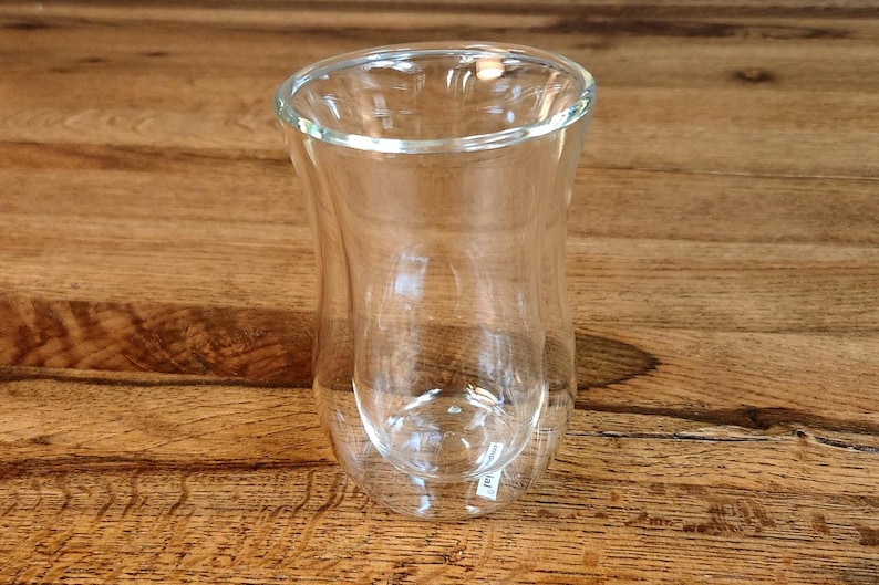 Double Walled Hourglass Tea Coffee Glass Cup Turkish Tulip Glasses Tea Glass coffee mug 7 oz Glass Istikan Arabic Glassware Set Brand New image 4