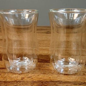 Double Walled Hourglass Tea Coffee Glass Cup Turkish Tulip Glasses Tea Glass coffee mug 7 oz Glass Istikan Arabic Glassware Set Brand New image 5