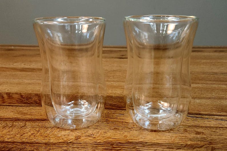 Double Walled Hourglass Tea Coffee Glass Cup Turkish Tulip Glasses Tea Glass coffee mug 7 oz Glass Istikan Arabic Glassware Set Brand New image 5
