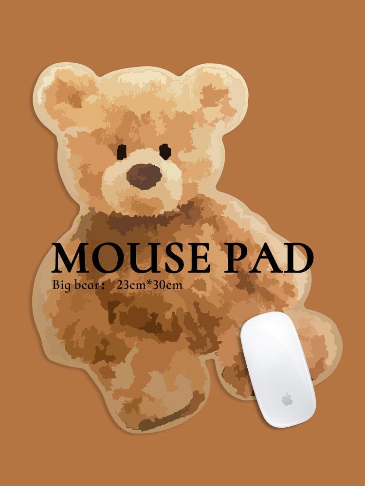 Cute Bear Mouse Pad Bear Computer Mouse Mat Kawaii Gaming Room Etsy