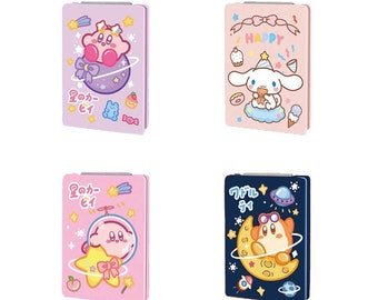 Kawaii Pocket Mirror Cute Compact Purse Mirror Small Anime Mirror Cute Kirby Art