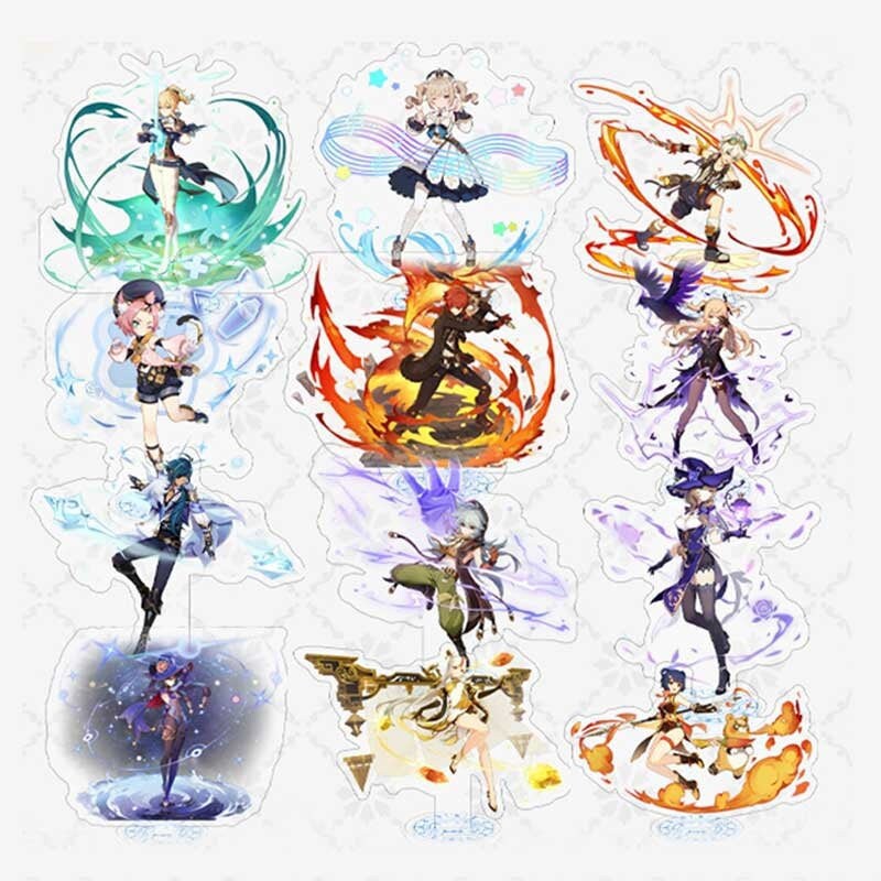 Genshin Impact Standee Acrylic Genshin Decor Klee Desk Ornament Genshin Impact Gifts Xiao Zhongli Ganyu