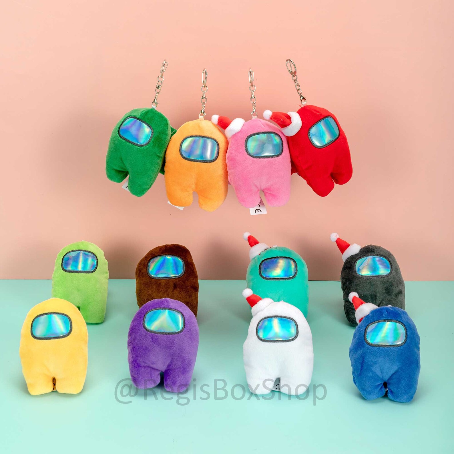 Set of 3 Among Us Plush Keychain Cute Among Us Gift Imposter Etsy
