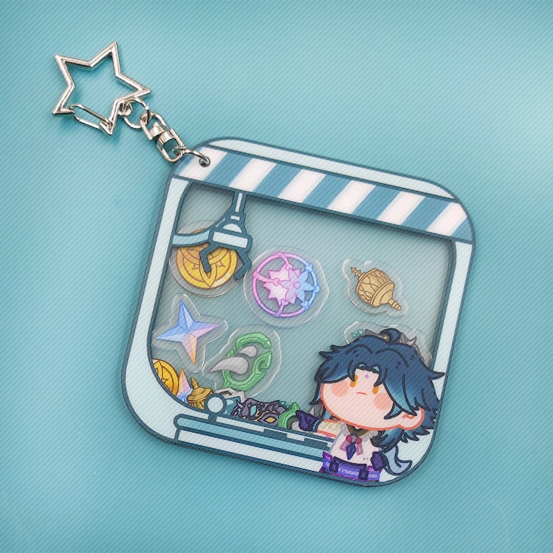 24 Patterns Genshin Impact Shaker Charm Cute Genshin Keychains Etsy