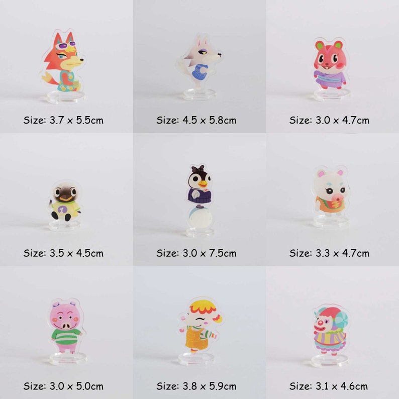 Animal Crossing Acrylic Stand ACNH Standee Cute Animal Etsy
