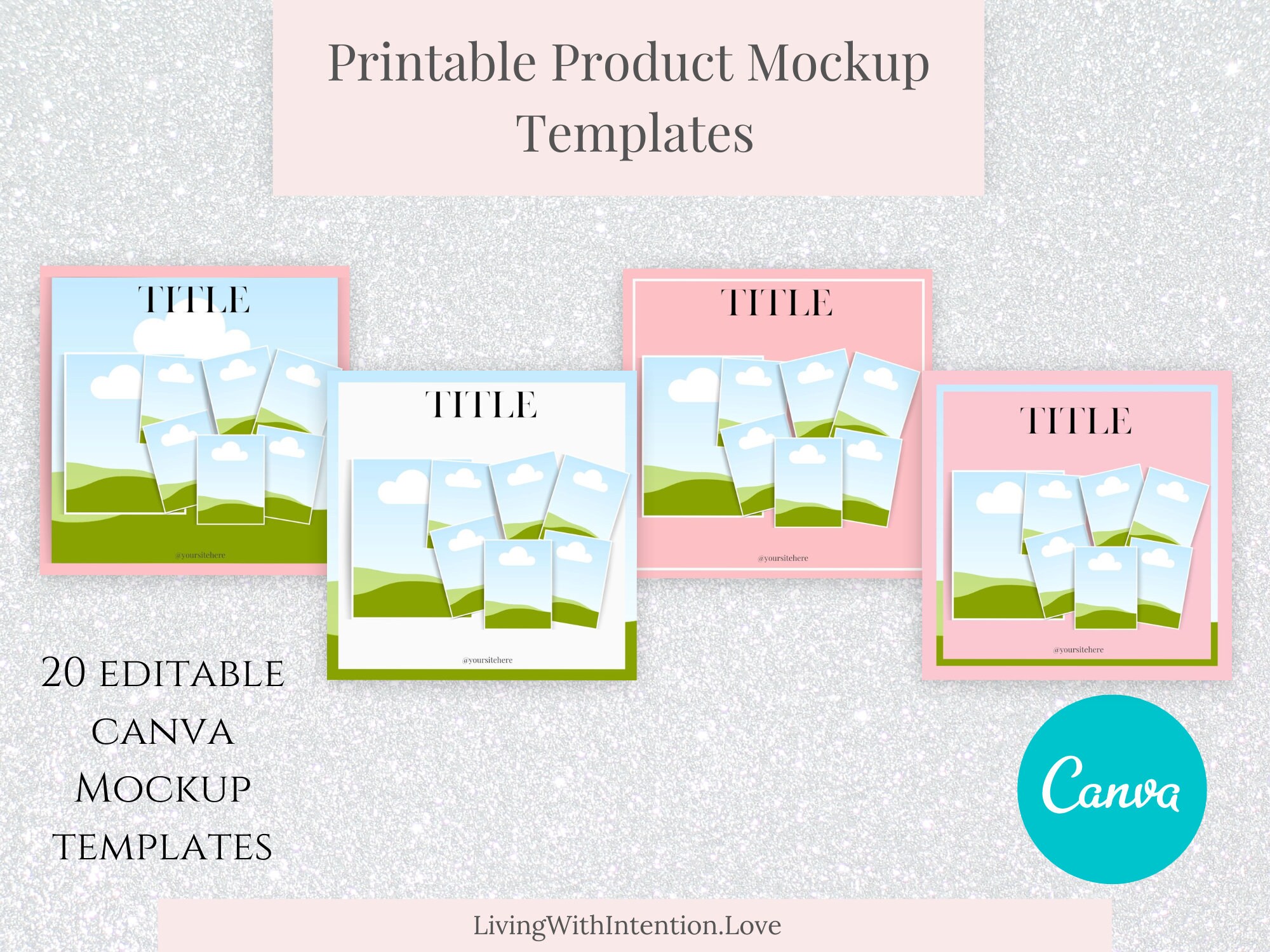 20 CANVA Templates Mockups For Printables Instant Download Etsy Espa a