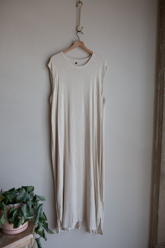 Moroccan Linen Blend Cap Sleeve Dress - image 1