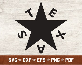 Texas Star Svg Etsy