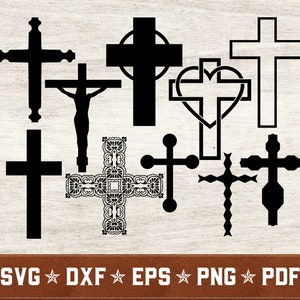 Paquet Cross SVG | 10 Croix svg dxf eps png pdf vector cut file designs for Cricut & Silhouette | Téléchargement instantané | Utilisation commerciale