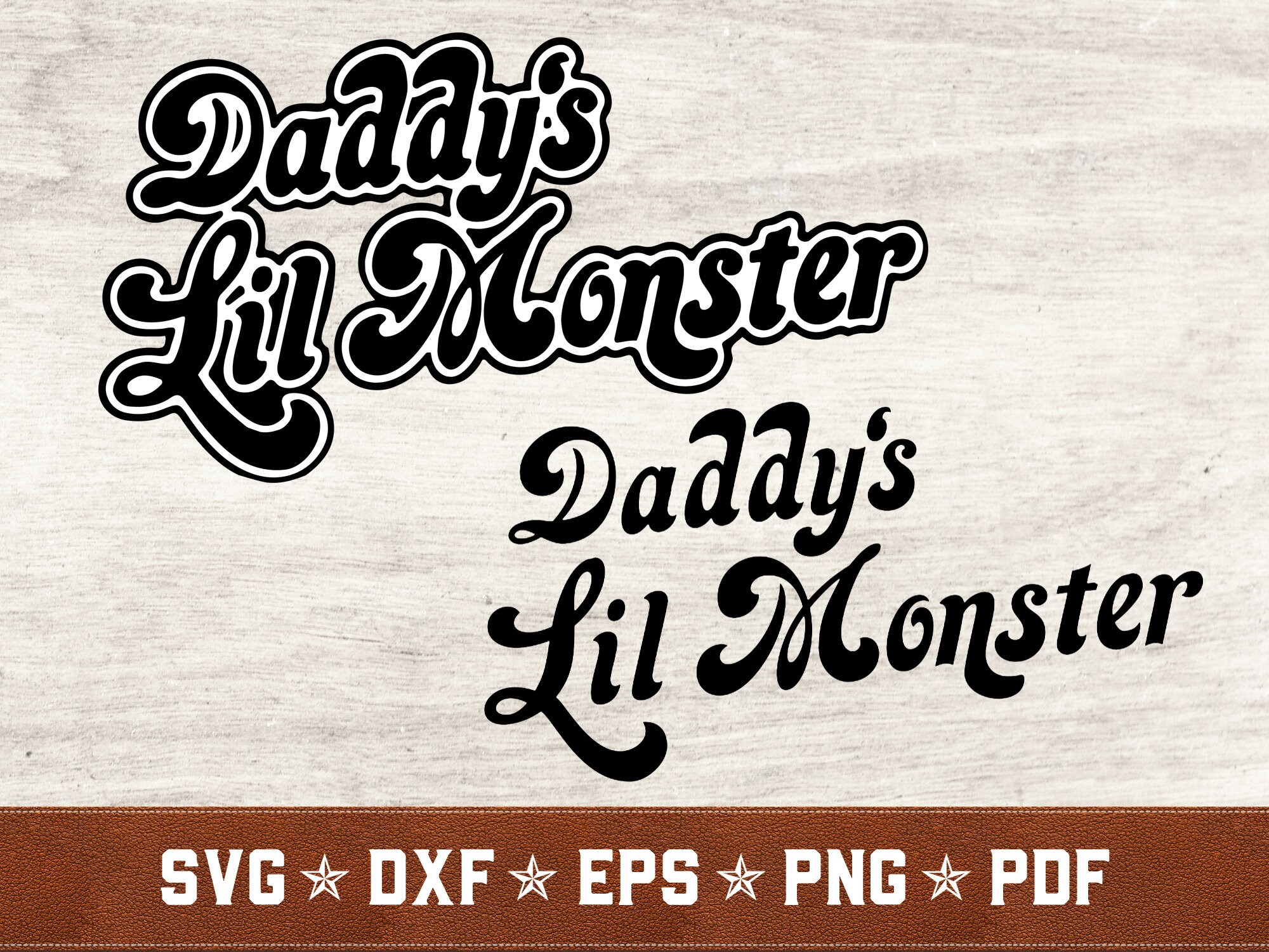 Daddy's Lil Monster SVG Bundle Harley Quinn svg dxf eps Etsy