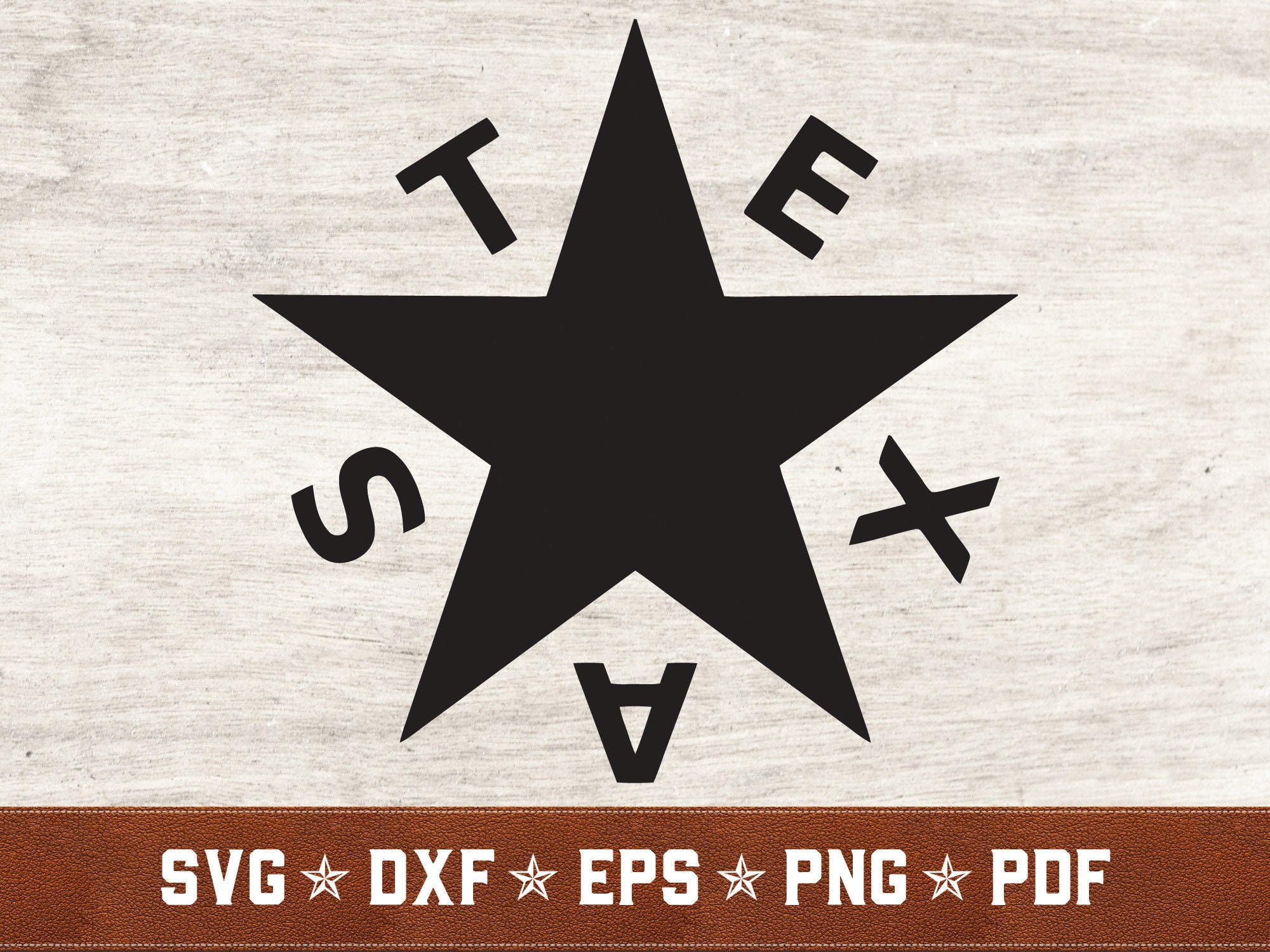 De Zavala Texas Star SVG Republic of Texas Svg Dxf Eps Png Etsy